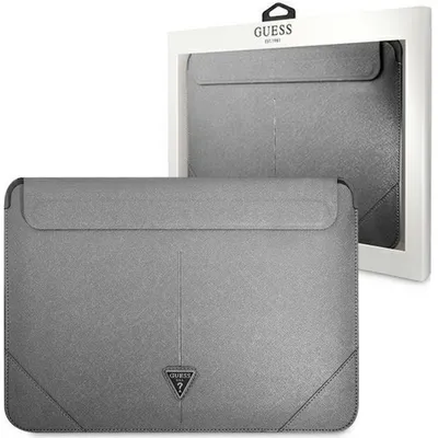 Produktbild von Guess Ärmel Gucs16Psatlg 16"" Srebrny /Silver Saffiano Dreieckiges Logo