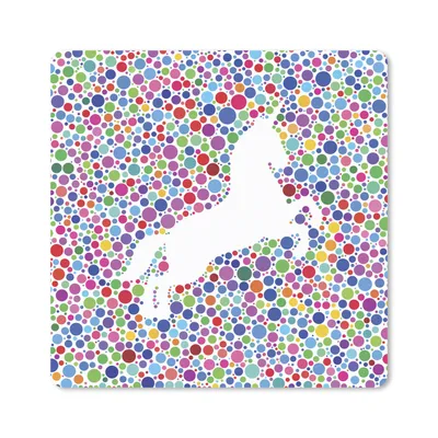 Produktbild von MuchoWow® Mauspad Mousepad Eine Illustration eines weißen Einhorns auf einem bunten Hintergrund - Mädchen - Kind - Kinder 30x30 cm - Mousepads - Maus Mat - Pad - Mausunterlage - Gaming