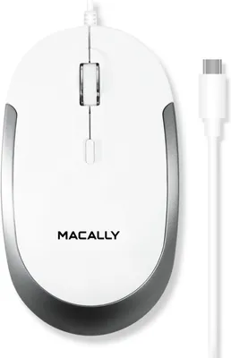 Productafbeelding van USB-C muis voor Mac en Windows, met 3 knoppen en scrollwiel, USB-Type-C, geschikt voor zowel linker- als rechterhand, compacte bedrade muis met optische sensor en DPI-schakelaar