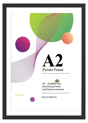 Image de Cadre photo A2, noir, dimensions 42 x 59,5 cm