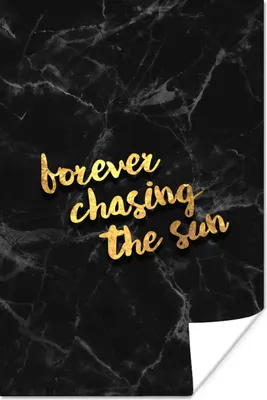 Produktbild von MuchoWow® Poster Zitate - Sonne - Gold - Marmor 120x180 cm - Kunstposter