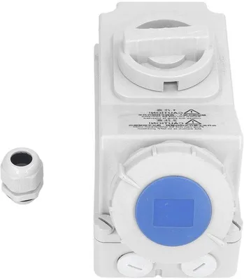 Zdjęcie produktu dla Wodoodporne gniazdo 3-pinowe 32 A, przemysłowe złącze elektryczne 220 V