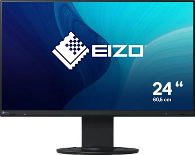 Produktbild von EIZO FlexScan EV2460-BK, 60,5 cm (23.8"), 1920 x 1080 Pixel, Full HD, LED, 5 ms, Schwarz