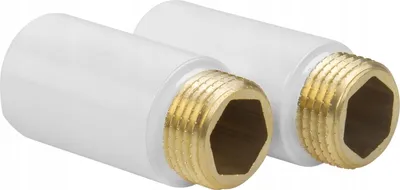 Obrázek produktu pro Visací zámek mosazný nástavec 1/2" D 30 mm, 3 cm, bílá mosaz sada 2 kusů.