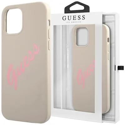 Produktbild von Guess GUHCP12SLSVSGP iPhone 12 mini 5.4  grau rosa/grau rosa Hardcase Silikon Vintage Handyhülle