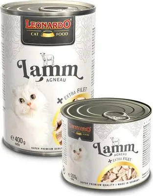 Produktbild von Leonardo Cat Food LEONARDO Lamm + extra Filet, Adult, Lamm, 400 g, Ohne Soja, Ohne künstliche Farbstoffe