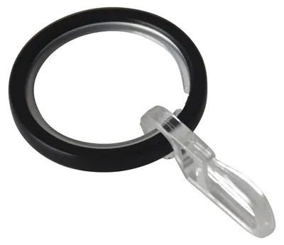 Immagine prodotto di Anelli per tende da 20 mm in metallo nero opaco, confezione da 10 pezzi