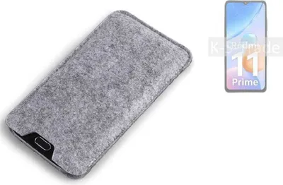 Produktbild von K-S-Trade Filz Handyhülle kompatibel mit Xiaomi Redmi 11 Prime Schutzhülle Filztasche Filz Tasche Case Sleeve Handy Hülle Filzhülle grau