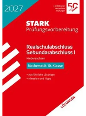 Produktbild von STARK Lösungen zu Mathematik - Realschulabschluss 2027 Niedersachsen - Prüfungsvorbereitung