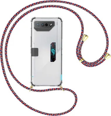 Produktbild von Handykette Backcover-Schutzhülle mit Band (Metall goldfarben) für Asus ROG Phone 7 Ultimate (6.78'') - goldfarbene Snake-Kette