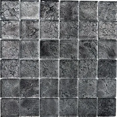 Produktbild von Mosaikfliese Transluzent Glasmosaik Crystal schwarz Struktur MOS126-8BL27