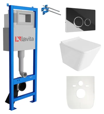 Produktbild von LAVITA WC-Set LAGO LAV 101 LAV 200.4.2 spülrandlos Chrom