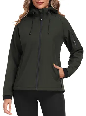 Zdjęcie produktu dla Damska kurtka softshell, wodoodporna i wiatroodporna, z lekką podszewką polarową