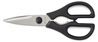 Küchenschere 20,2 cm, Edelstahl, schwarzer Griff, vielseitig