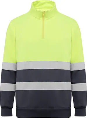 Produktbild von Roly Workwear HV9314 | Sweatshirt Spica S bis 4XL - Farbe: Lead 23/Fluor Yellow 221 - Größe: XL