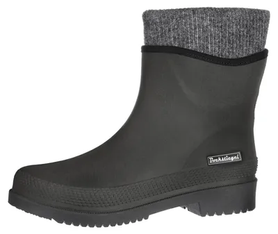 Produktbild von Bockstiegel Damen Gummistiefel Regenstiefel Nicole mit Innenfutter – Stiefel in Lederoptik Gummistiefel mit herausnehmbarem Innenfutter in Anthrazit Größe 38