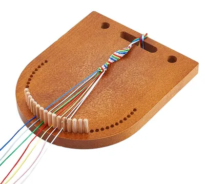 Armband-Flechtkit aus Holz, 40-teilig, 23x19 cm