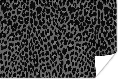 Produktbild von MuchoWow® Poster Pantherdruck - Muster - Grau 180x120 cm - Fotoplakat