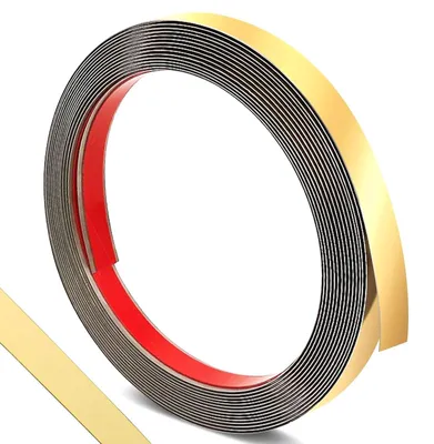 Image de Solidchoice - Décoration murale adhésive avec finition miroir - Or, 2 cm