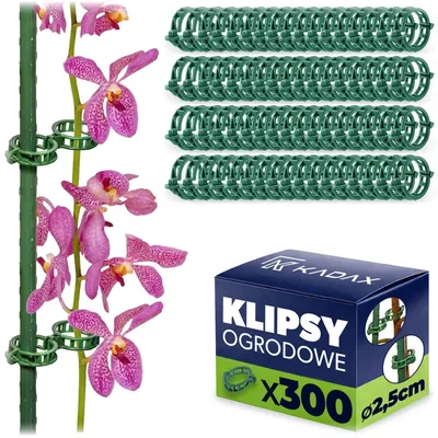 Image de Attaches pour plantes - Clips pour tomates, 25 mm - 300 pièces - Pour les tiges et les branches - Support de plantes robuste - Clips réutilisables - Vert