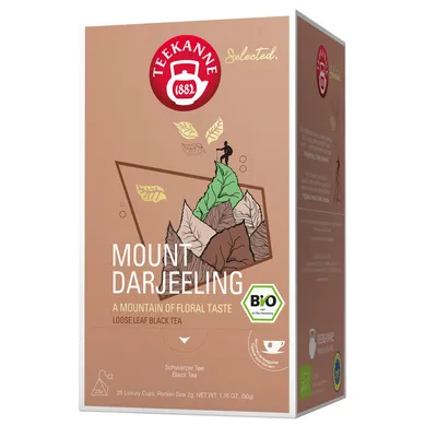 Produktbild von TEEKANNE Luxury Cup Mount Darjeeling -Tee 25 Portionen