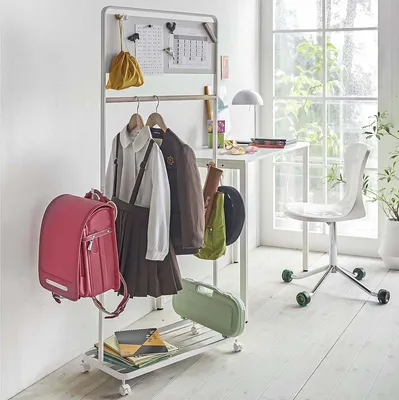 Immagine prodotto di Appendiabiti Yamazaki Home Appendiabiti su rotelle per la camera dei bambini 135 cm bianco