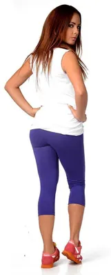 Produktbild von Damen Leggings 3/4 Capri viele Farben; Violett S/36