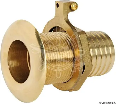 Obrázok produktu pre Morský mosadzný ventil 1/2" pre hadicu 19 mm s adaptérom — Osculati 17.323.01