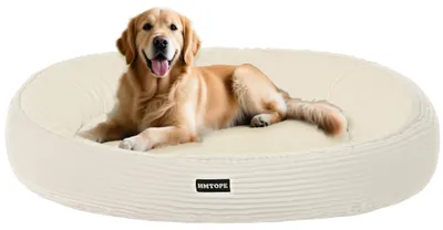 Produktbild von Waschbares Hundebett für große Hunde mit Donutform und rutschfester Unterseite