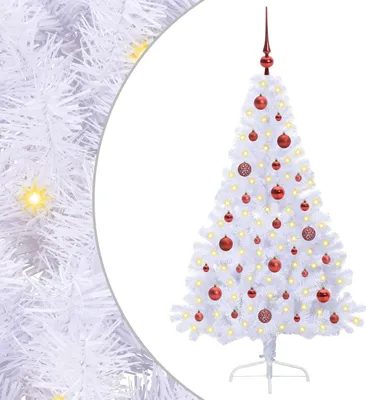 Obrázek produktu pro vidaXL Umělý vánoční stromek bílý 150 cm z PVC a oceli