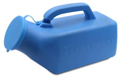 Urinoir für Männer mit Deckel, tragbar, 1000 ml, Blau