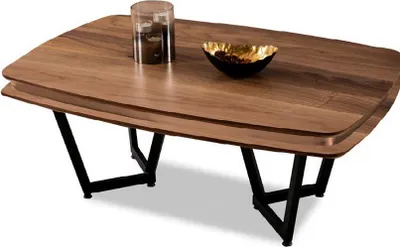 Zdjęcie produktu dla Elegancki stolik kawowy Solidny stolik sofowy Brązowe stoliki Meble do salonu