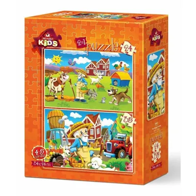 Zdjęcie produktu dla ART PUZZLE Happy Farmer Puzzle 24+35 elementów
