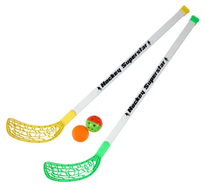 Image de Bâtons de floorball avec balle et palet, longueur 80 cm