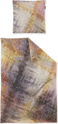Produktbild von Irisette Flausch-Baumwolle Bettwäsche-Garnitur Zobel 8550  Farbe orange  155x220+80x80cm