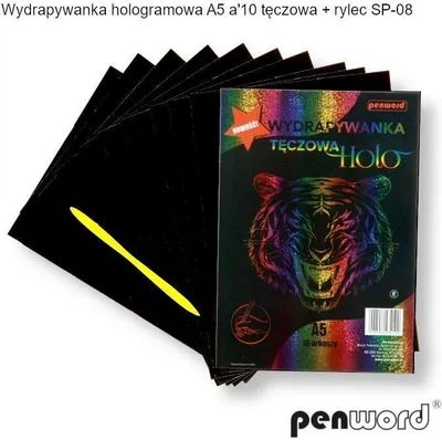 Image de Bloc-notes hologramme A5 arc-en-ciel