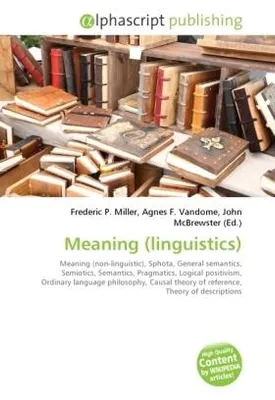 Produktbild von Meaning (linguistics)