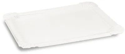 Produktbild von 100x Pappteller aus Frischfaser 11 x 16 cm fettdicht weiß