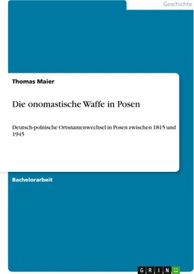 Produktbild von Die onomastische Waffe in Posen