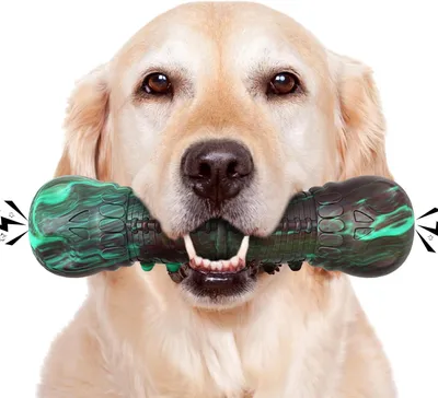 Productafbeelding van Kauwspeelgoed voor grote honden - natuurrubber - schedelvorm - met piepgeluid - onverwoestbaar