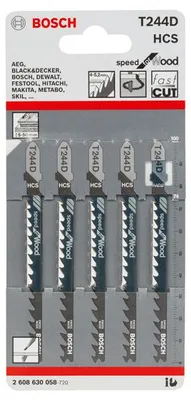 Produktbild von Stichsägeblatt T 244 D Speed for Wood, 5er-Pack