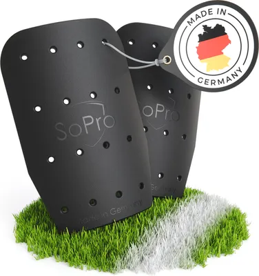 Produktbild von SoPro Mini Schienbeinschoner für Kinder & Erwachsene schwarz - klein, leicht, rutschfest