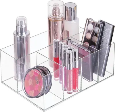 Produktbild von Schminkaufbewahrung Kosmetik Organizer 5 Fächer mDesign Make-up Box transparent