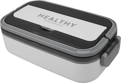 Image de Boîte à bento en acier inoxydable 316 d'une capacité de 700 ml, étanche au micro-ondes, pour l'école et le bureau, blanc