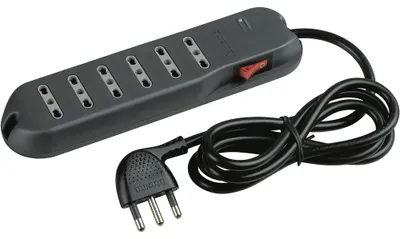 Produktbild von bticino 3631GBF, Drinnen, Kunststoff, Schwarz, 6 AC-Ausgänge, 16 A, Schwarz