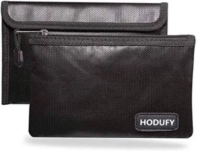 Image de Sac ignifuge - pour protéger vos objets de valeur - lot de 2 - noir