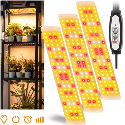 Produktbild von 13.5W rostlinná lampa LED sluneční světlo s časovačem 3/9/12H, šest úrovní stmívání, 288 LED diod roste světlo Grow Light pro pokojové rostliny, květiny, zeleninu