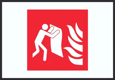 Produktbild von Feuerlöschdecke Symbol Schild A3 Rückseite selbstklebend