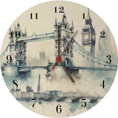 Produktbild von Wahrzeichen London Wanduhr aus MDF