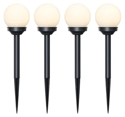 Image de Lot de 4 lampes de jardin solaires Globus